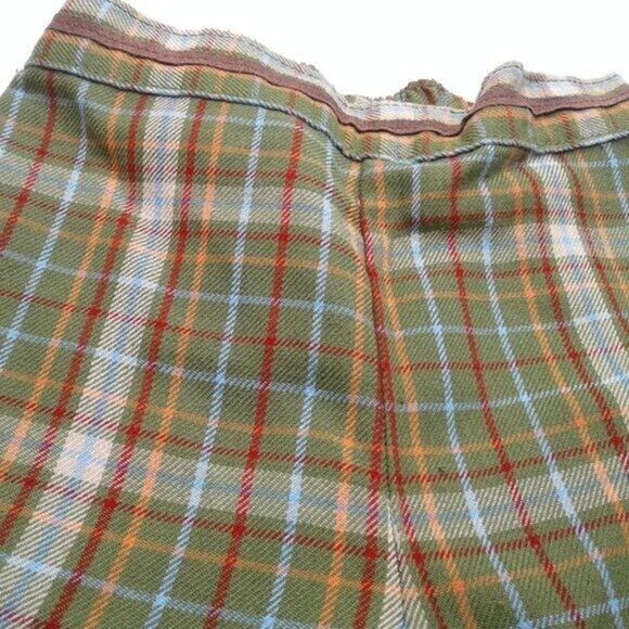 Arizona Baby Girl Elastic Waist Pants Moss Green Plaid Flowers Bows 12 Months - Picture 3 of 8